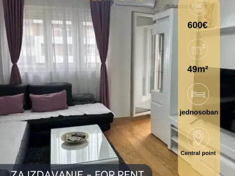 Rent, one bedroom apartment, 49m², Central Point, Podgorica - image 1