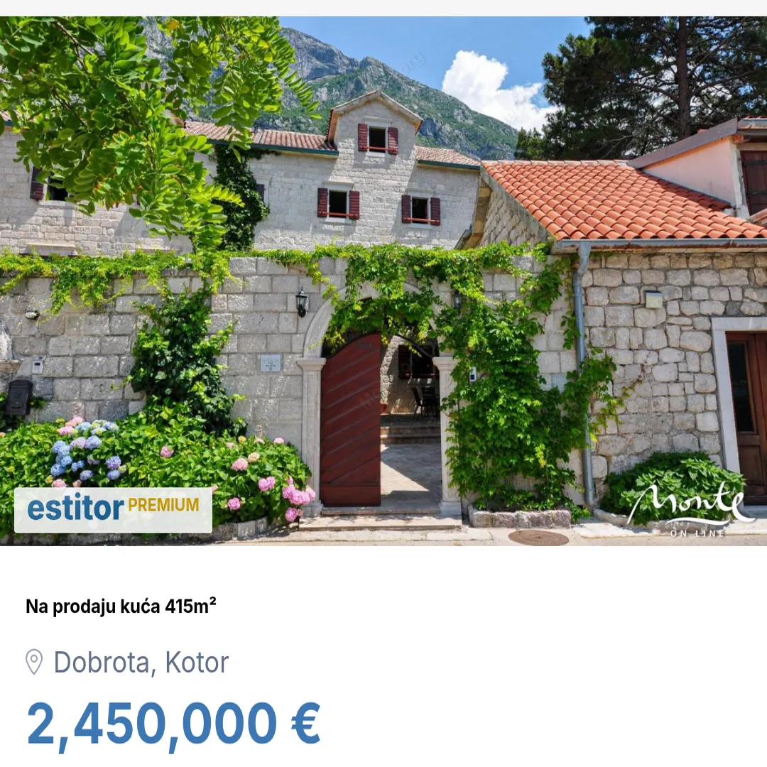 Prodaja, kuća, 415m², Dobrota, Kotor