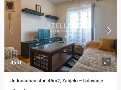 Izdavanje, stan, 45m², Zabjelo, Podgorica - image 1
