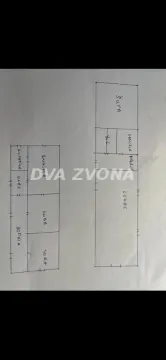 Ručno nacrtana skica osnove nekretnine sa rasporedom prostorija. - image 11