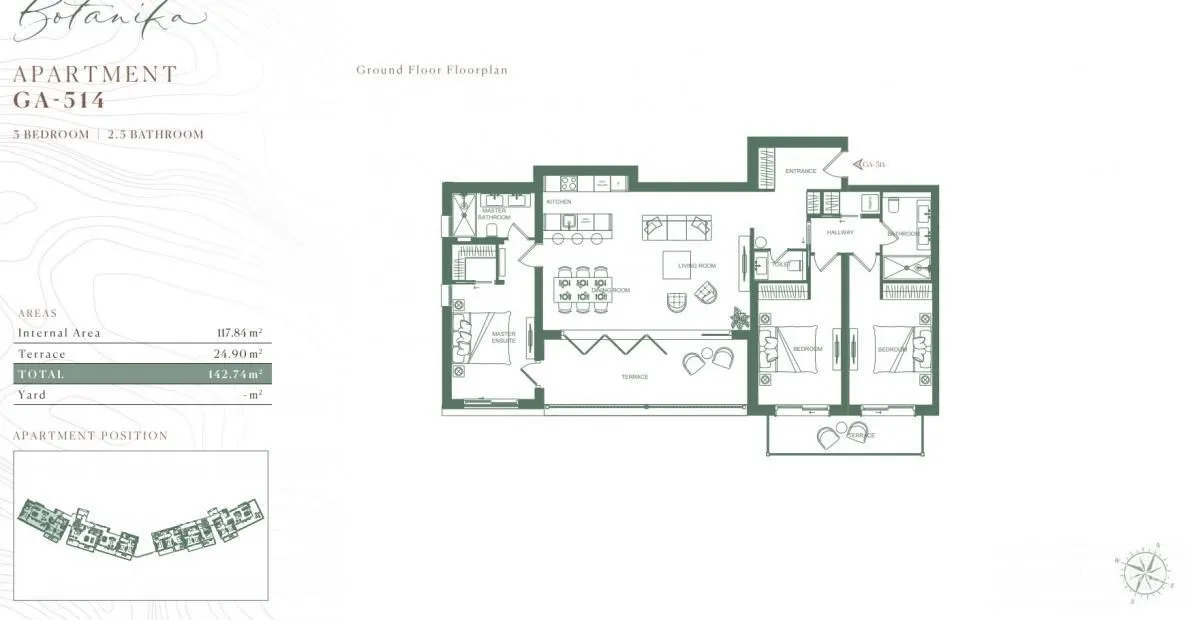 Sale, three bedroom apartment, 143m², Luštica Bay, Tivat