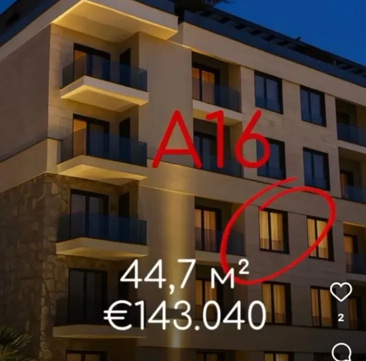 Prodaja, dvosoban stan, 55m², Budva okolina, Budva
