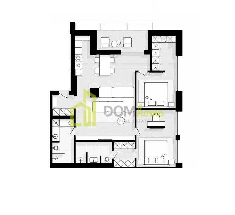 Prodaja, dvosoban stan, 102m², Sveti Stefan, Budva