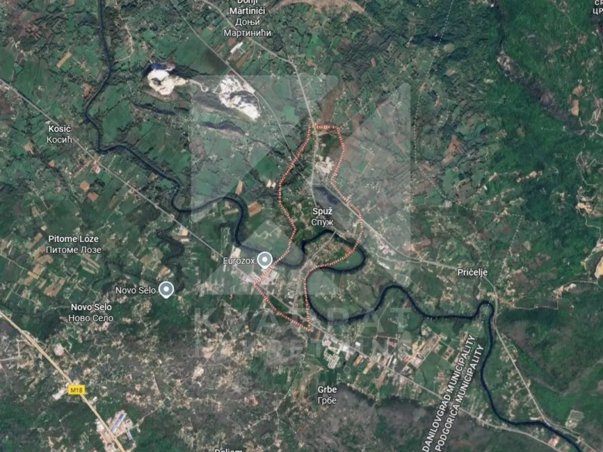 Prodaja, plac, 4500m², Spuž, Danilovgrad