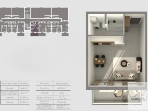 Prodaja, jednosoban stan, 40m², Novi Banovci, Stara Pazova - image 2