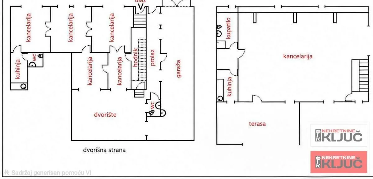 Floor plan showing the layout of the property.