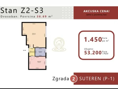 Prodaja, jednosoban stan, 36m², Raj, Vrnjačka Banja - image 2