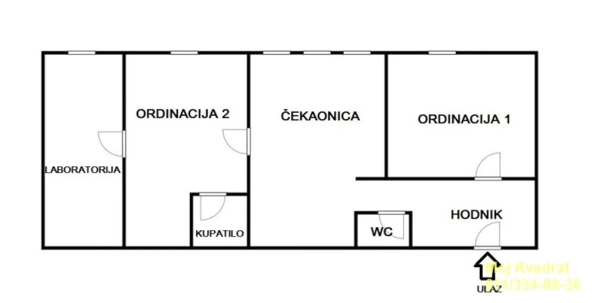 Sale, office space, 60m², Vračar Hram, Vračar Sve Podlokacije