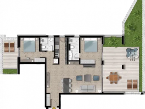 Prodaja, dvosoban stan, 137m², Tivat, Crna Gora