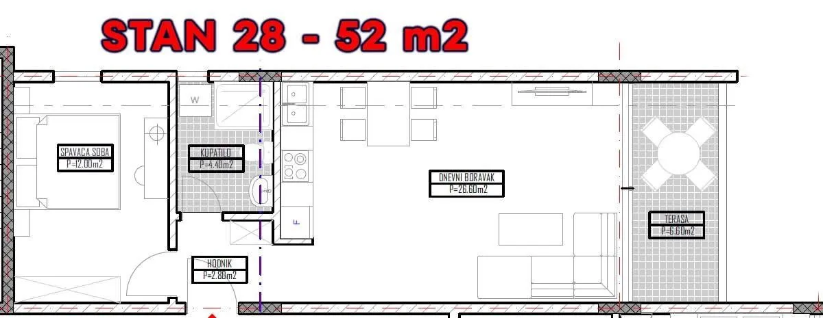 Prodaja, jednosoban stan, 52m², Ulcinjsko Polje, Ulcinj