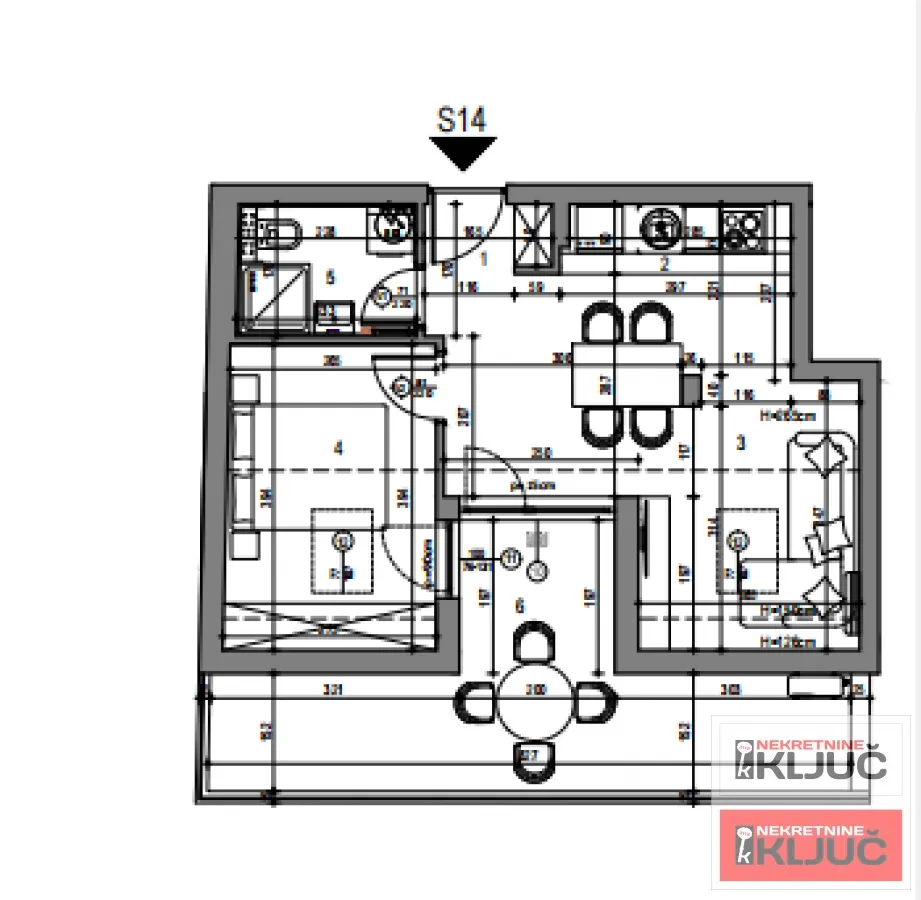 Prodaja, dvosoban stan, 52m², Centar, Novi Sad