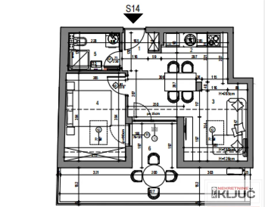 Sale, two bedroom apartment, 52m², Centar, Novi Sad