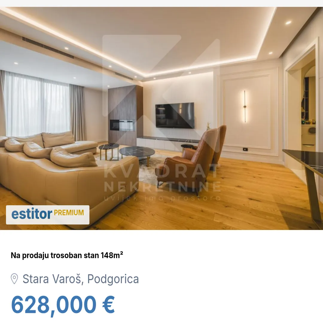 Prodaja, trosoban stan, 148m², Stara Varoš, Podgorica