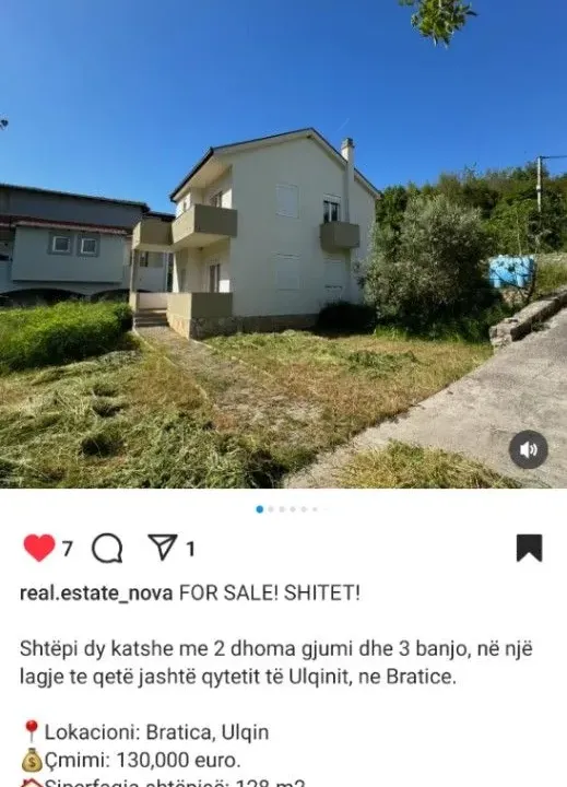 Prodaja, kuća, 128m², Ulcinj, Crna Gora