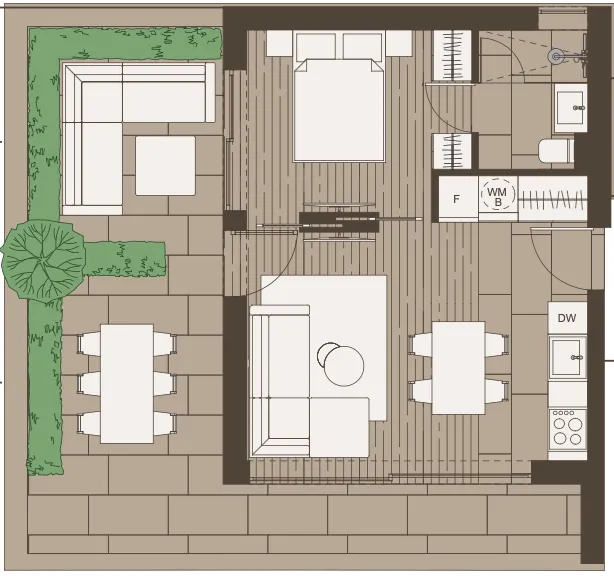 Sale, one bedroom apartment, 62m², Tivat, Crna Gora