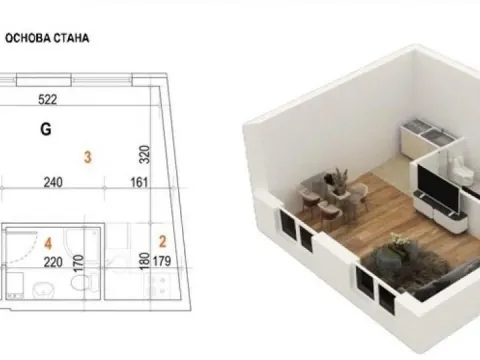 Sale, studio apartment, 27m², Bulevar patrijarha Pavla, Novi Sad Sve Podlokacije