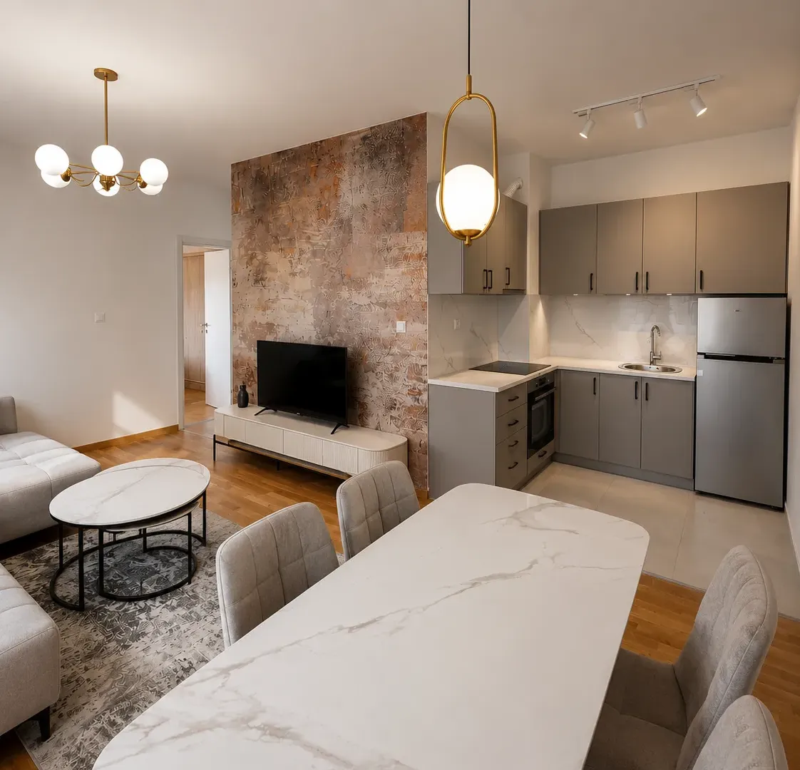 Rent, one bedroom apartment, 48m², Zabjelo, Podgorica