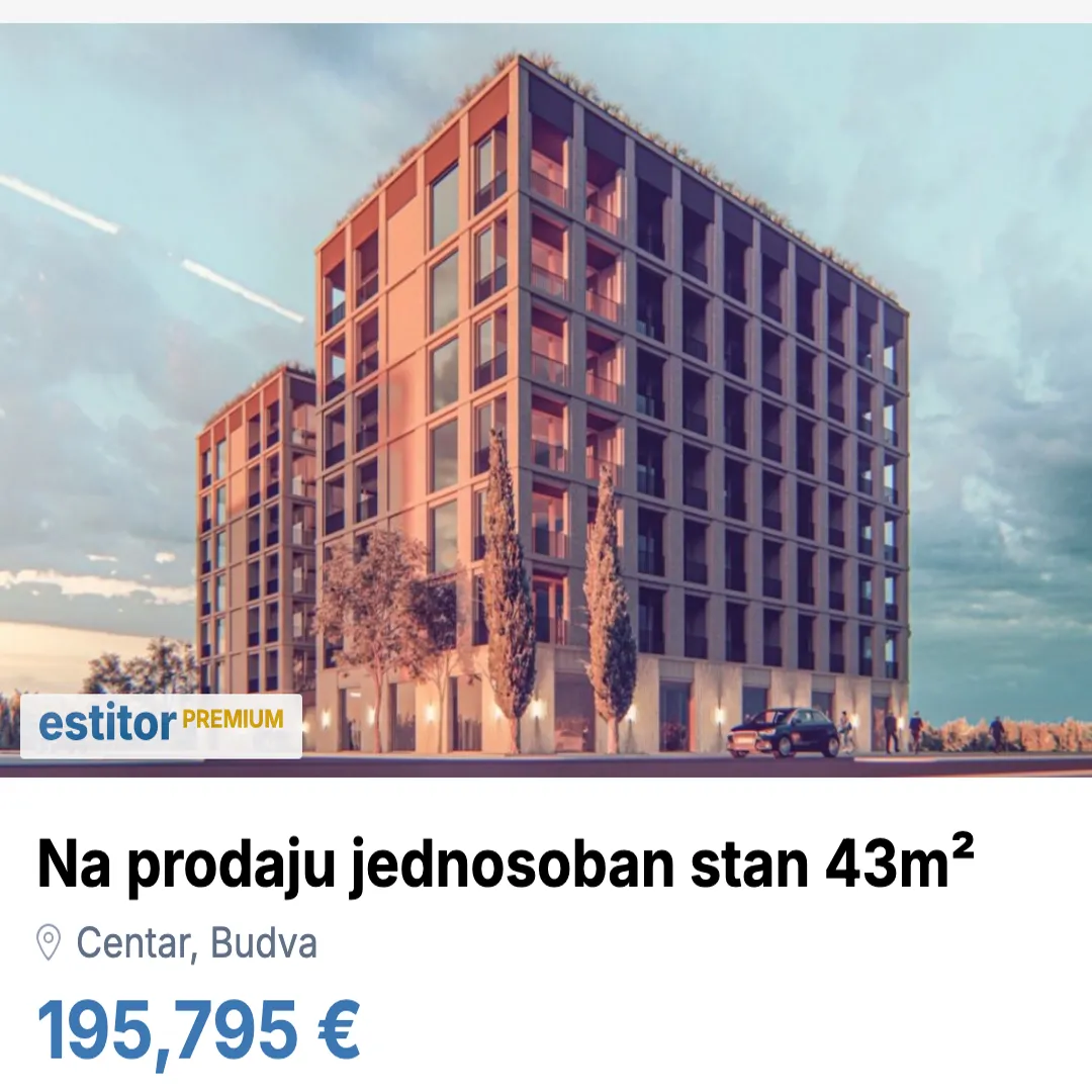 Sale, one bedroom apartment, 43m², Centar, Budva