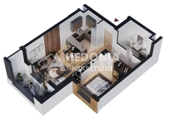 Sale, two bedroom apartment, 50m², Novi Beograd Blok 65, Novi Beograd Sve Podlokacije