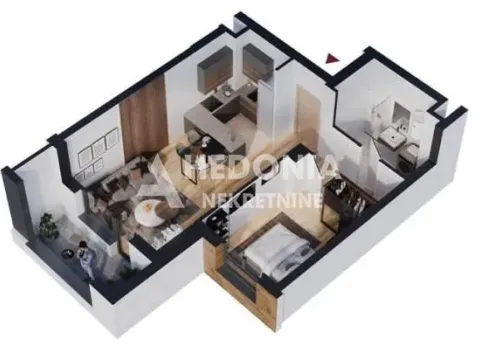 Prodaja, dvosoban stan, 50m², Novi Beograd Blok 65, Novi Beograd Sve Podlokacije - image 2