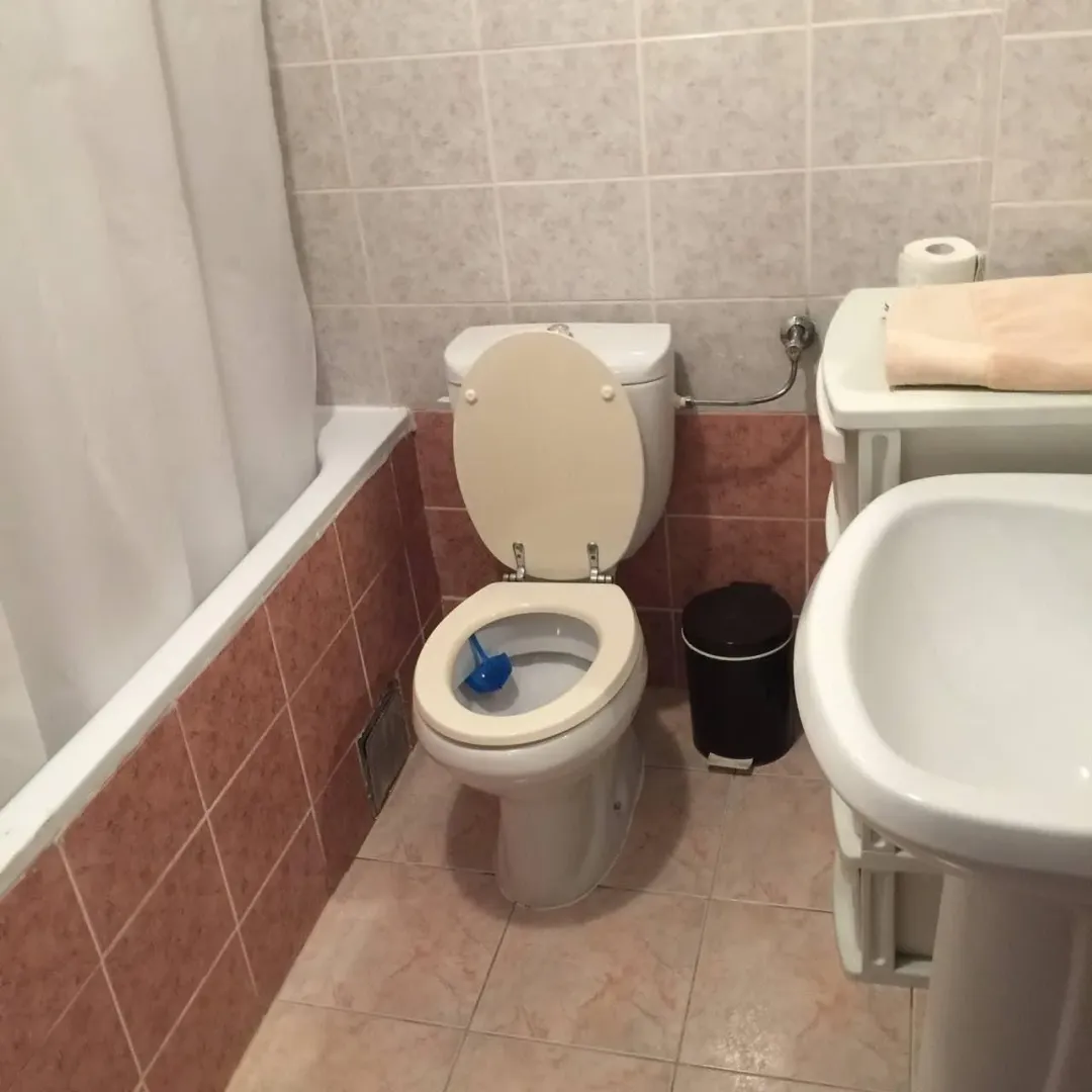 Kupatilo sa kadom, toaletom i lavaboom.