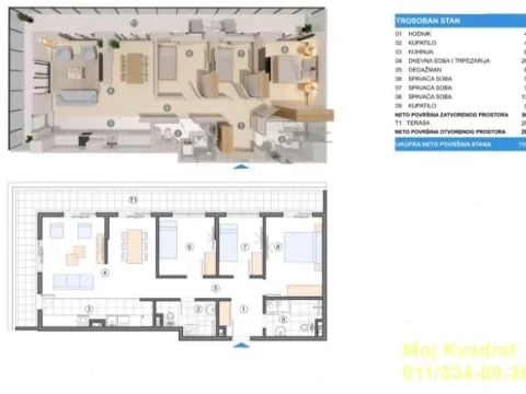 Sale, three bedroom apartment, 115m², Zemun Gornji Grad, Zemun Sve Podlokacije