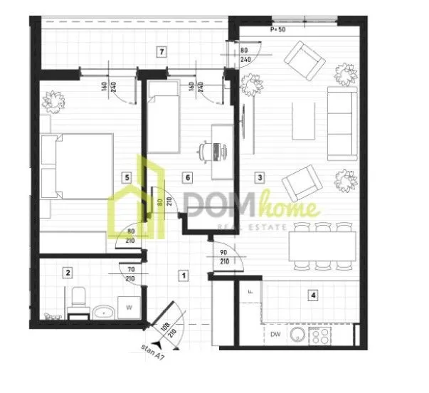 Prodaja, dvosoban stan, 68m², Zagorič, Podgorica