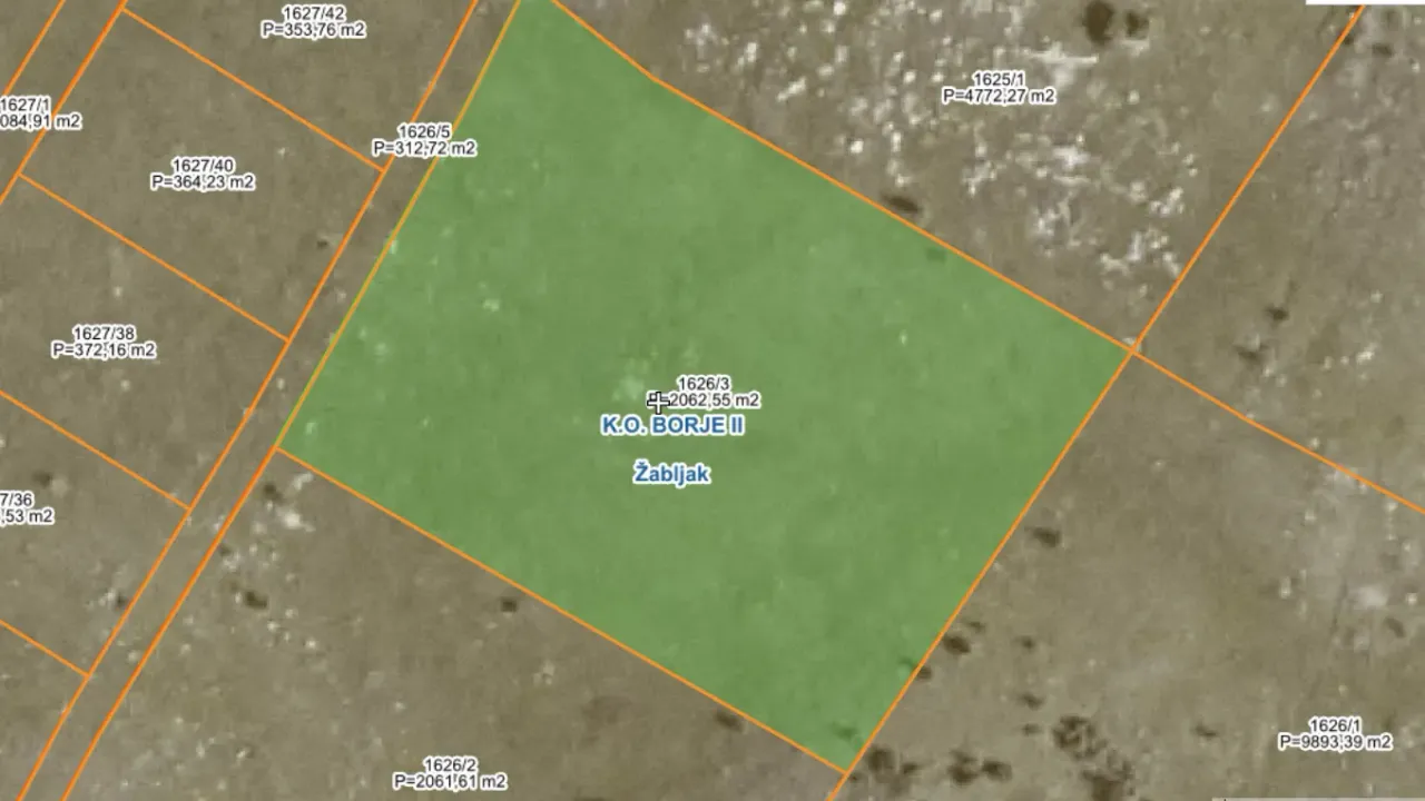 Prodaja, plac, 2063m², Borje, Žabljak