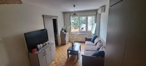 Dnevna soba sa garniturom, TV-om i izlazom na prozor. - image 3