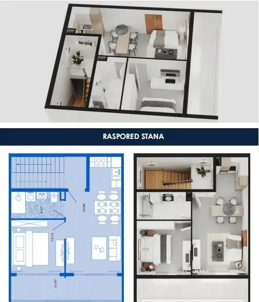 Sale, one bedroom apartment, 56m², Tivat, Crna Gora