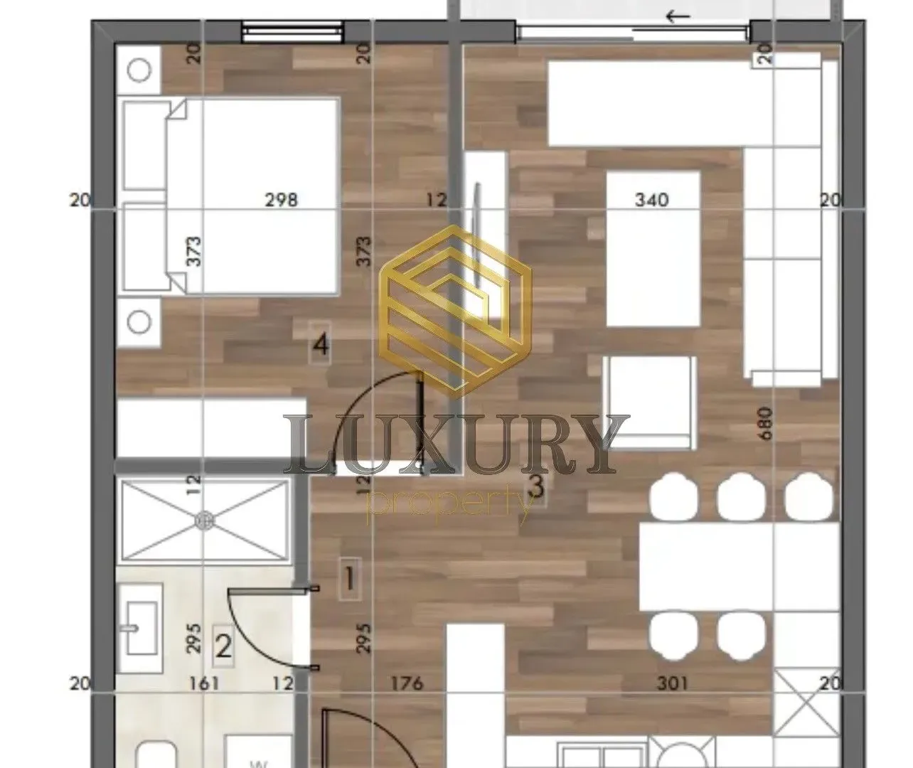 Prodaja, jednosoban stan, 42m², Donja Gorica, Podgorica