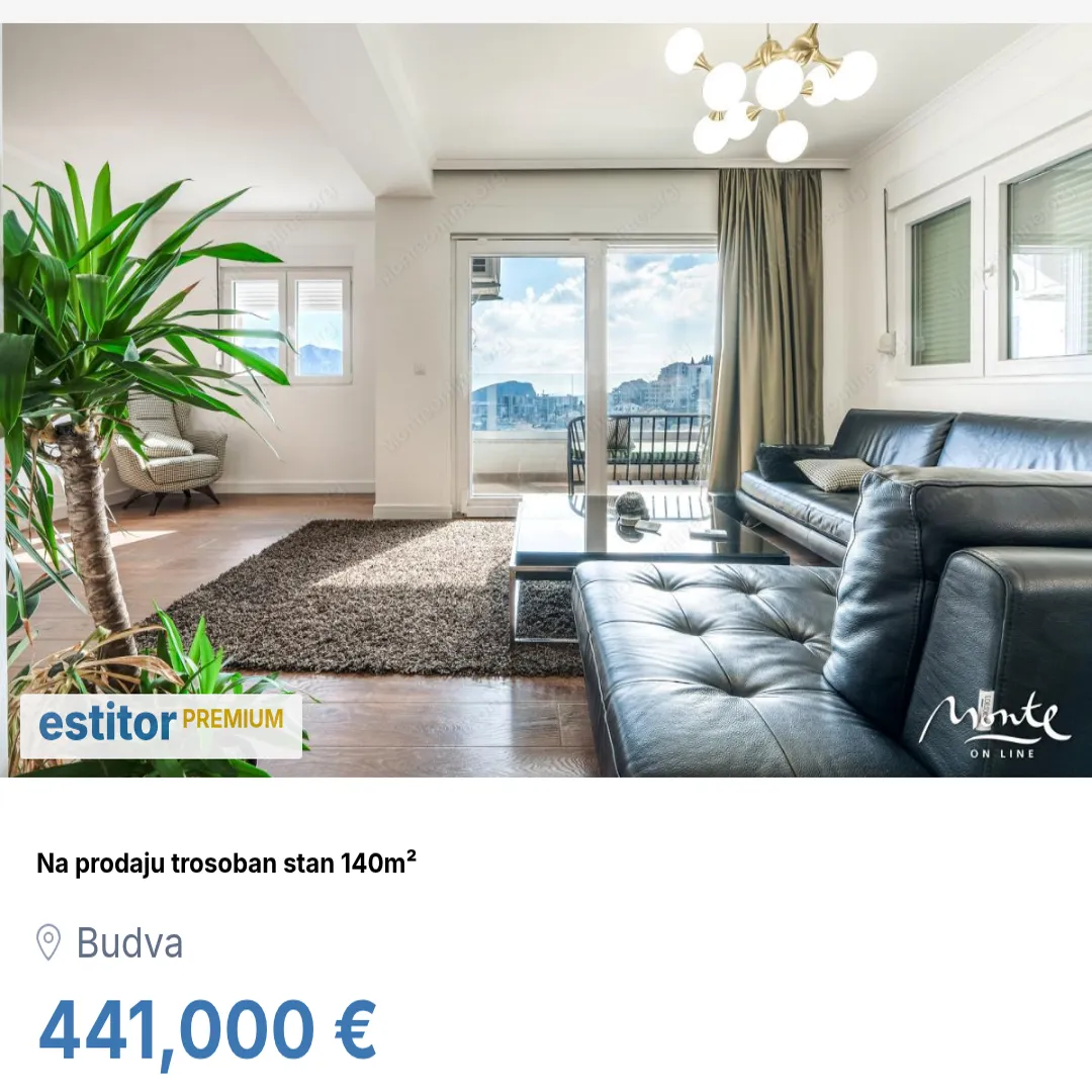 Prodaja, trosoban stan, 140m², Budva, Crna Gora