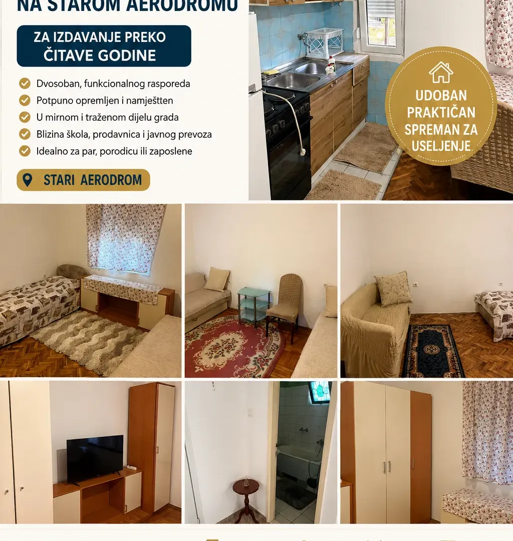 Rent, house, 70m², Stari Aerodrom, Podgorica