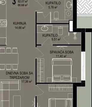 Prodaja, trosoban stan, 85m², Bečići, Budva - image 6