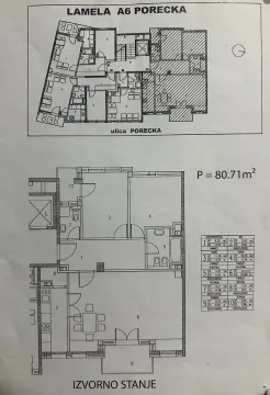 Osnova stana sa rasporedom prostorija i kvadraturom. - image 14