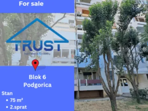Prodaja, dvosoban stan, 75m2, Blok 6, Podgorica Prodaja, dvosoban stan, 75m2, Blok 6, Podgorica