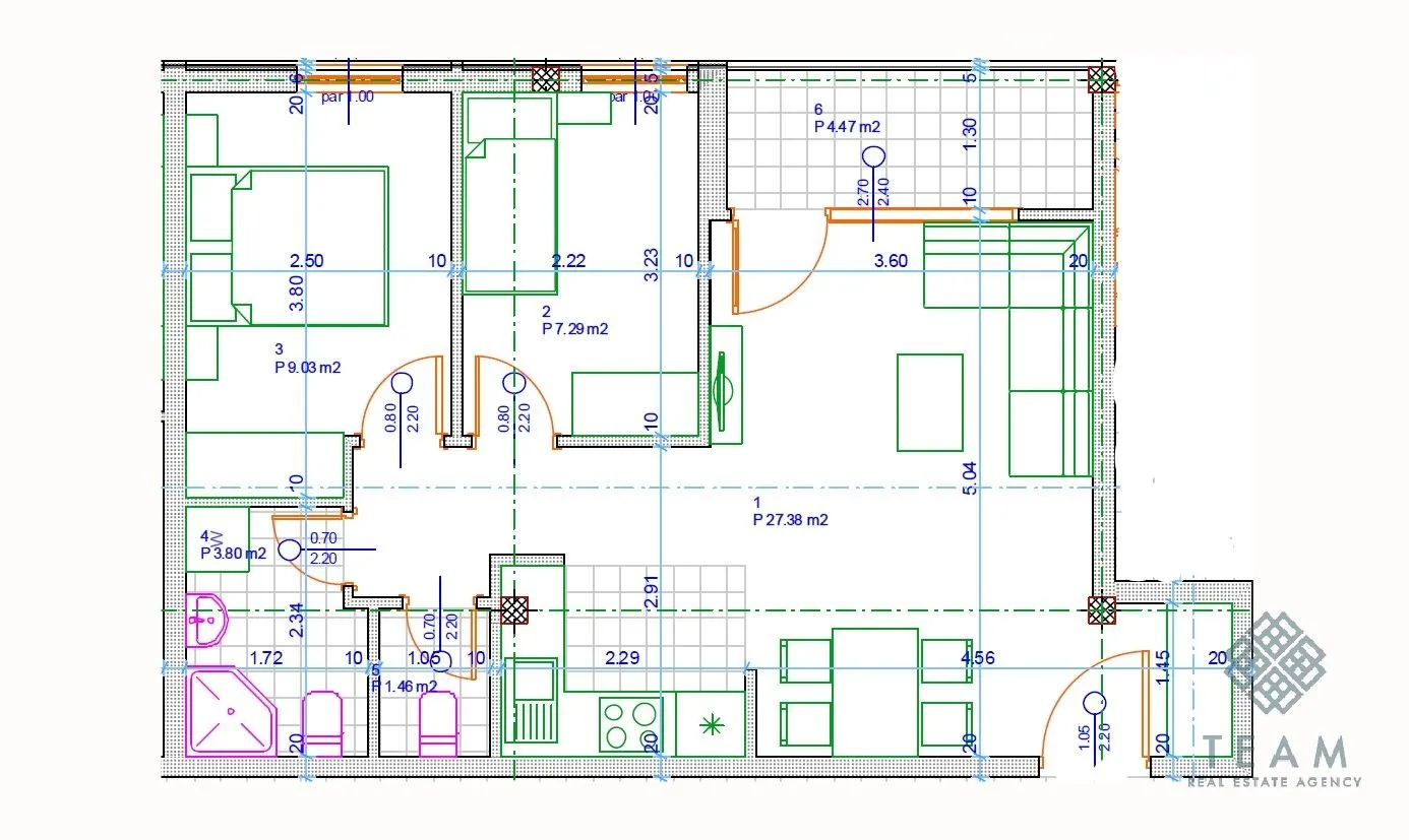 Prodaja, dvosoban stan, 53m², Central Point, Podgorica