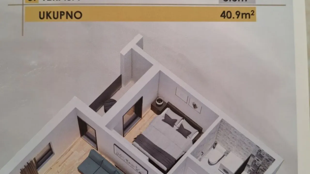Sale, one bedroom apartment, 41m², Ilino, Bar