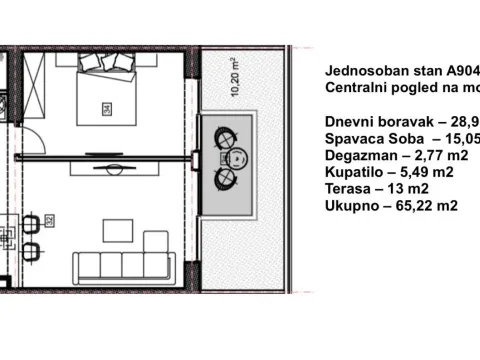 Sale, one bedroom apartment, 65m², Budva, Crna Gora - image 10