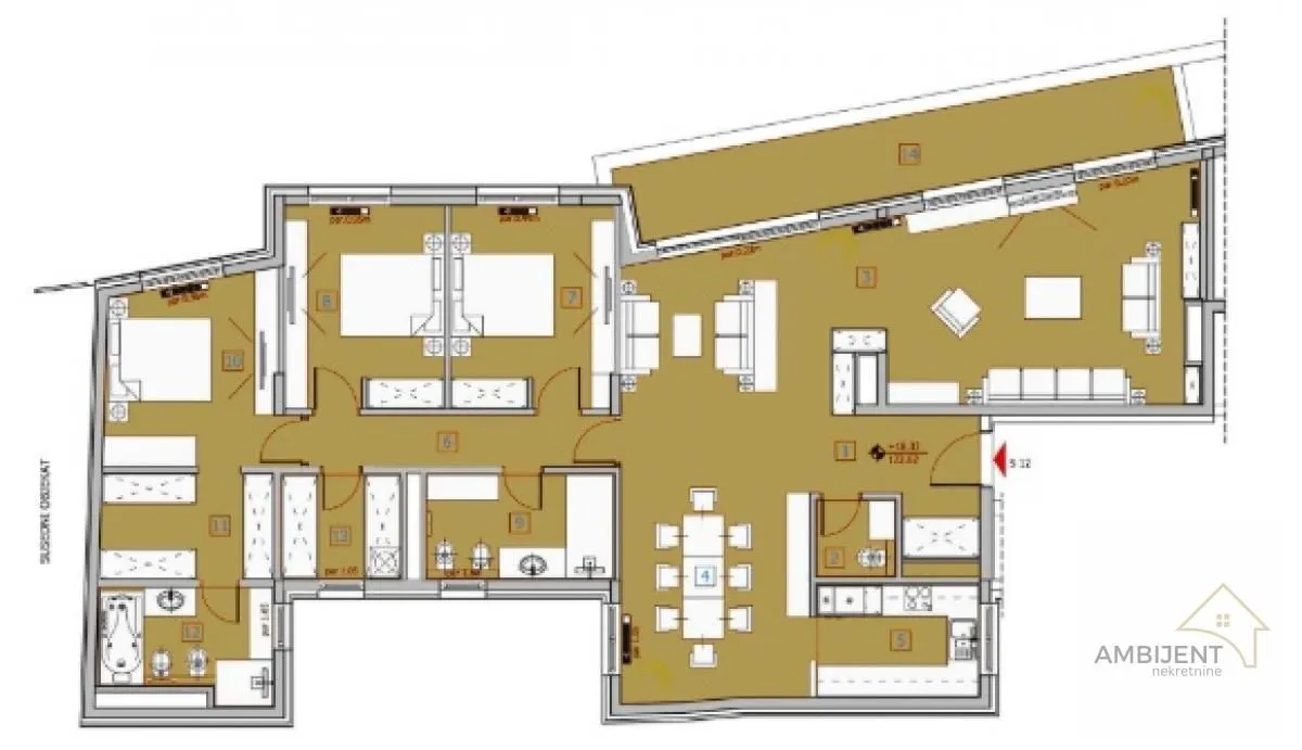 Sale, four bedroom apartment, 161m², Stari Grad, Beograd