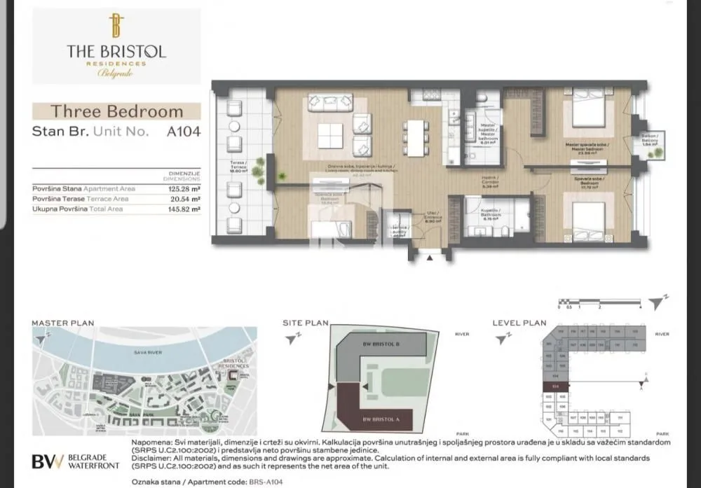 Sale, one bedroom apartment, 146m², Savski Venac, Beograd