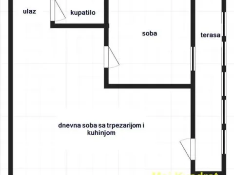 Sale, two bedroom apartment, 45m², Kneževac, Beograd - image 8
