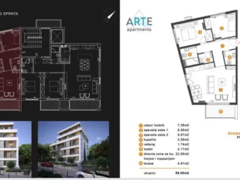 Prodaja, jednosoban stan, 45m², Tivat, Crna Gora - image 3