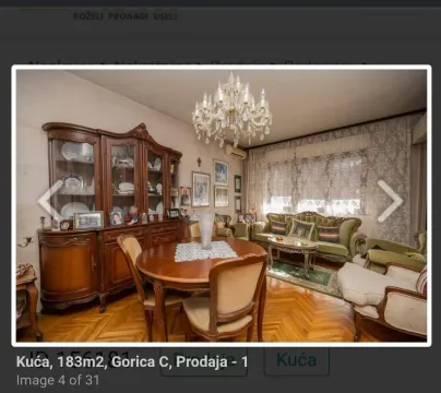 Dnevni boravak sa trpezarijom i klasičnim drvenim namještajem. - image 2