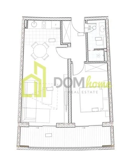 Sale, one bedroom apartment, 44m², Bečići, Budva