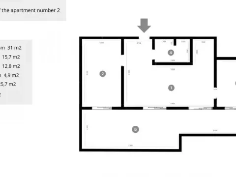 Prodaja, dvosoban stan, 90m², Mrčevac, Tivat - image 2