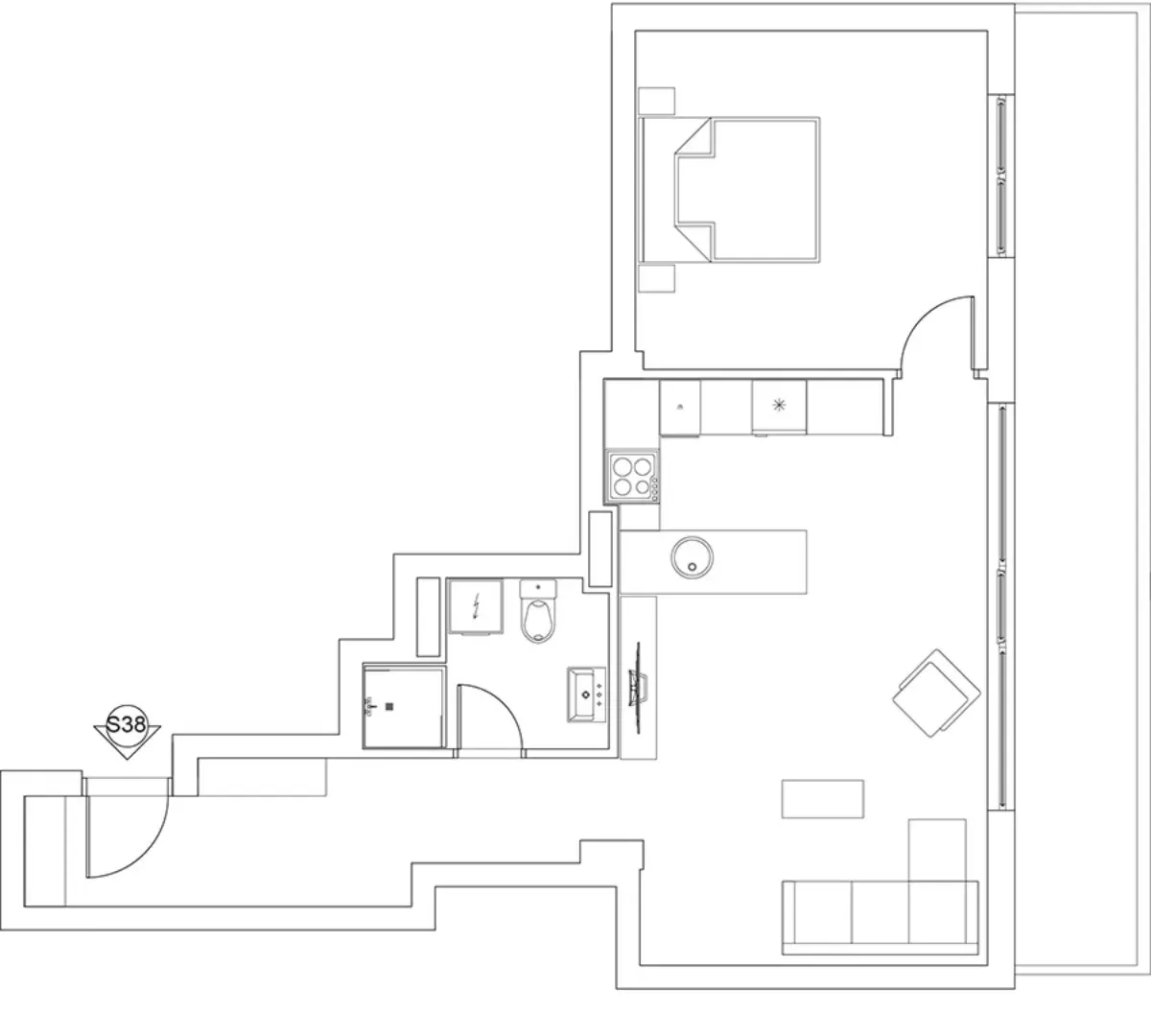 Sale, two bedroom apartment, 68m², Crveni Krst, Beograd