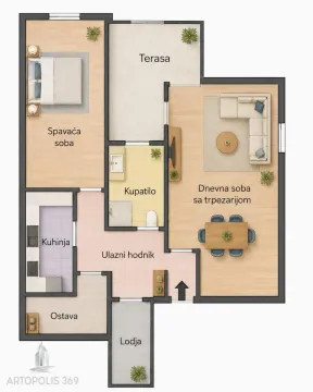 Sale, two bedroom apartment, 67m², Novi Beograd Blok 71, Novi Beograd Sve Podlokacije - image 18