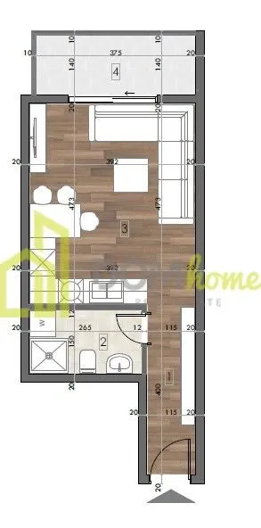 Prodaja, garsonjera, 31m², Donja Gorica, Podgorica