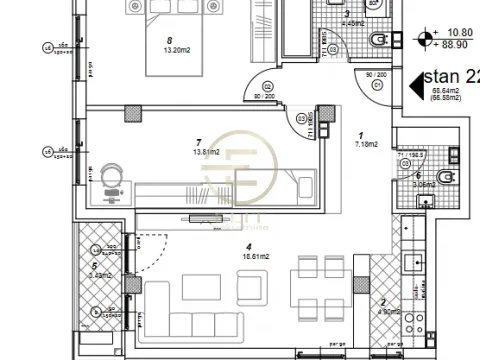 Sale, three bedroom apartment, 66m², Telep, Novi Sad Sve Podlokacije - image 1